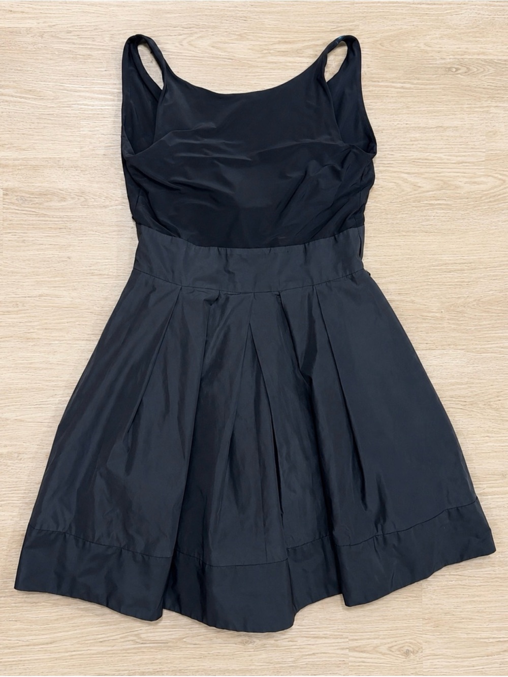 Ralph Lauren Black Sleeveless Pleated Fit-and-Flare Mini Dress